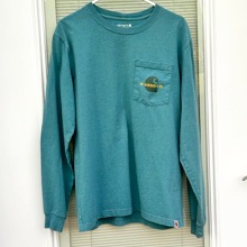 Carhartt Mens Long Sleeve Tee Aqua